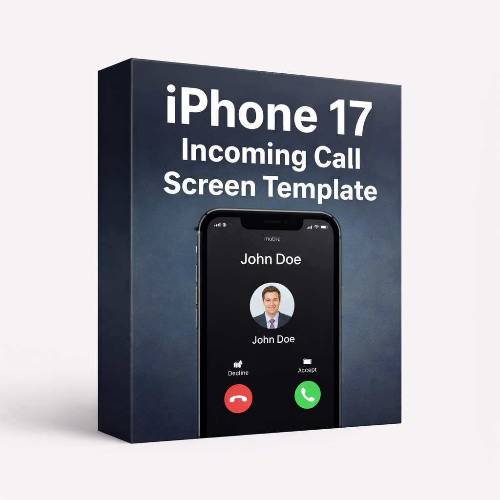 2D iPhone 17 Incoming Call DaVinci Resolve Fusion Template